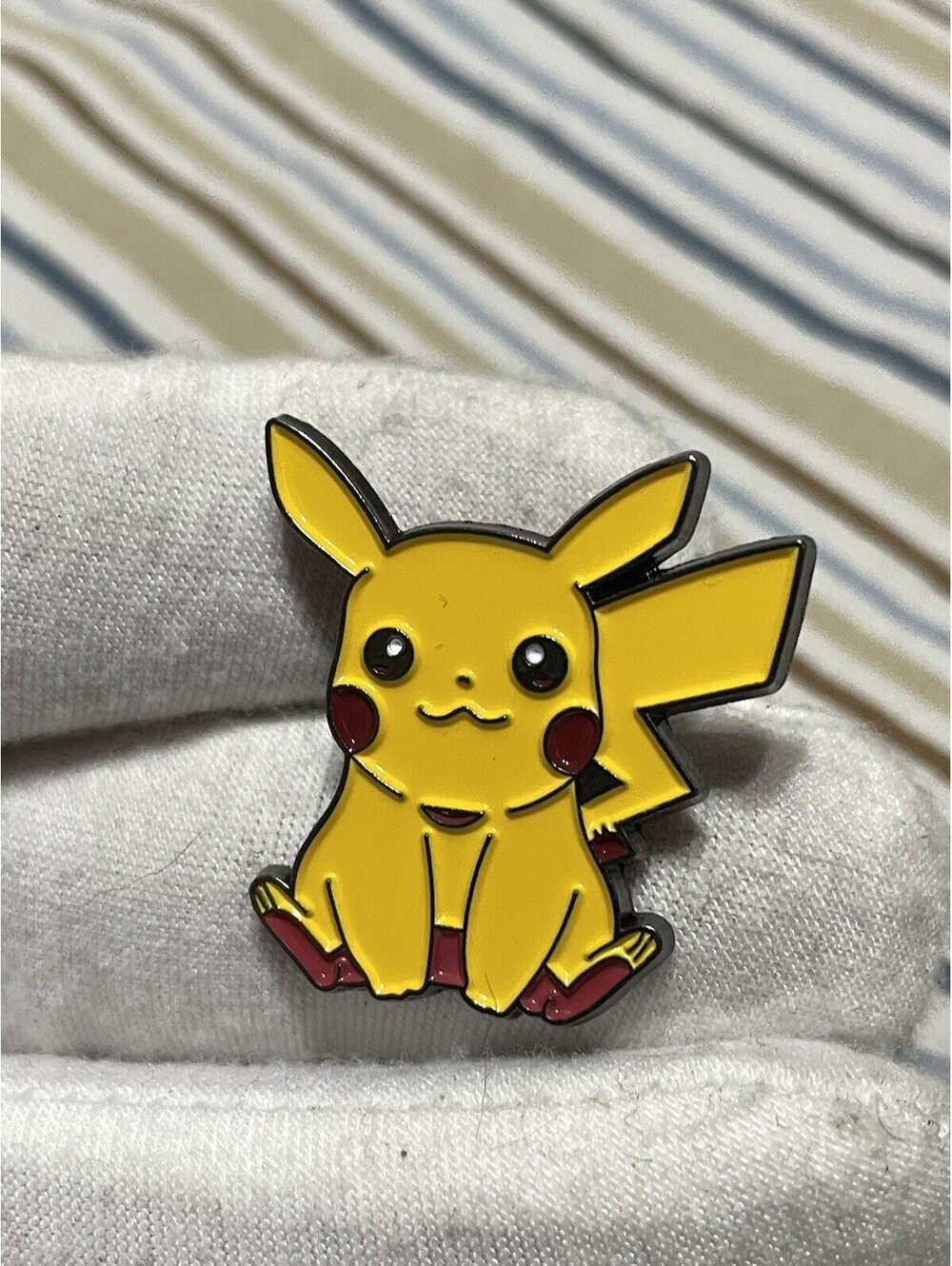 Pikachu Sitting Cute Enamel Pin Pokemon
